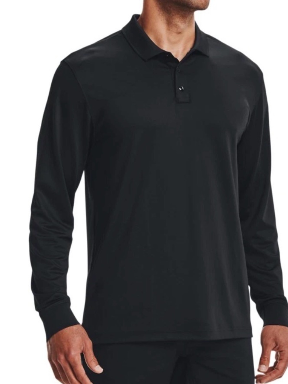 Under Armour Black Long Sleeve Polo